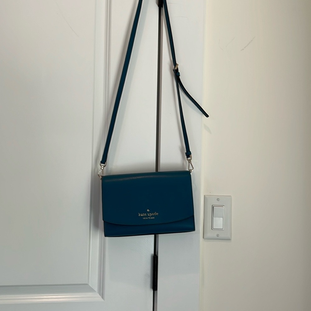 Kate Spade Blue Crossbody Bag with Adjustable Strap